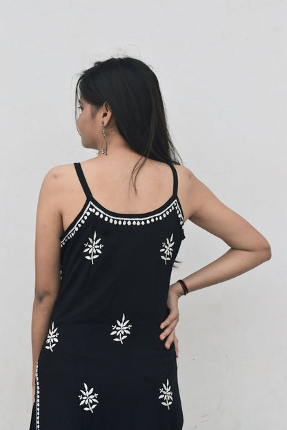 Black Sukoon Modal Strappy kurta