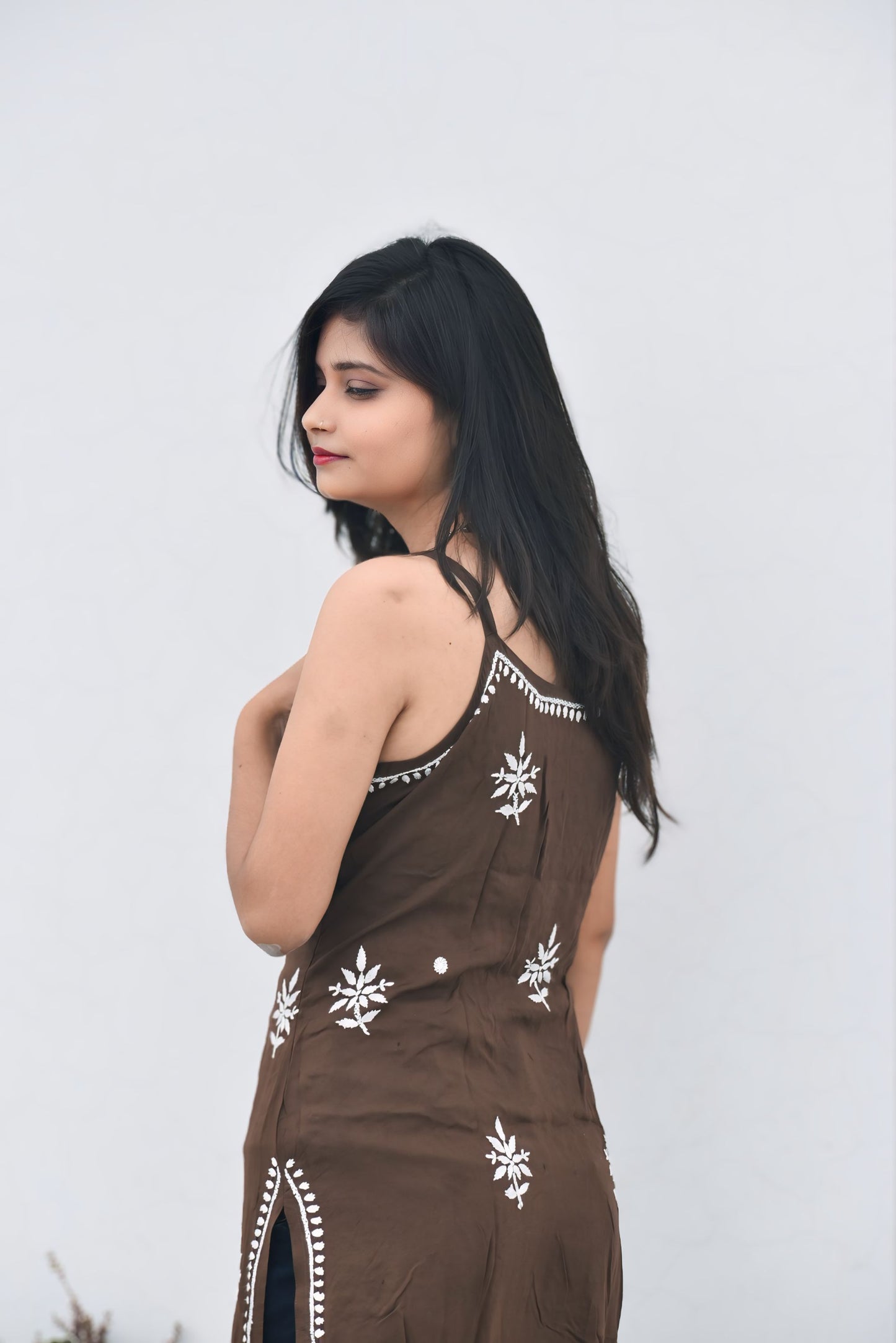 Brown Sukoon Modal Strappy kurta