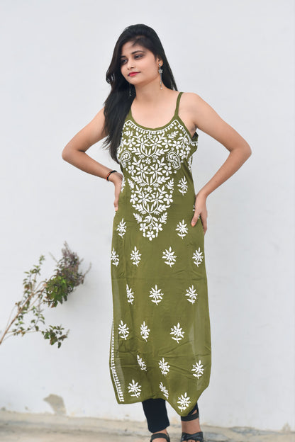 Green Sukoon Modal Strappy kurta