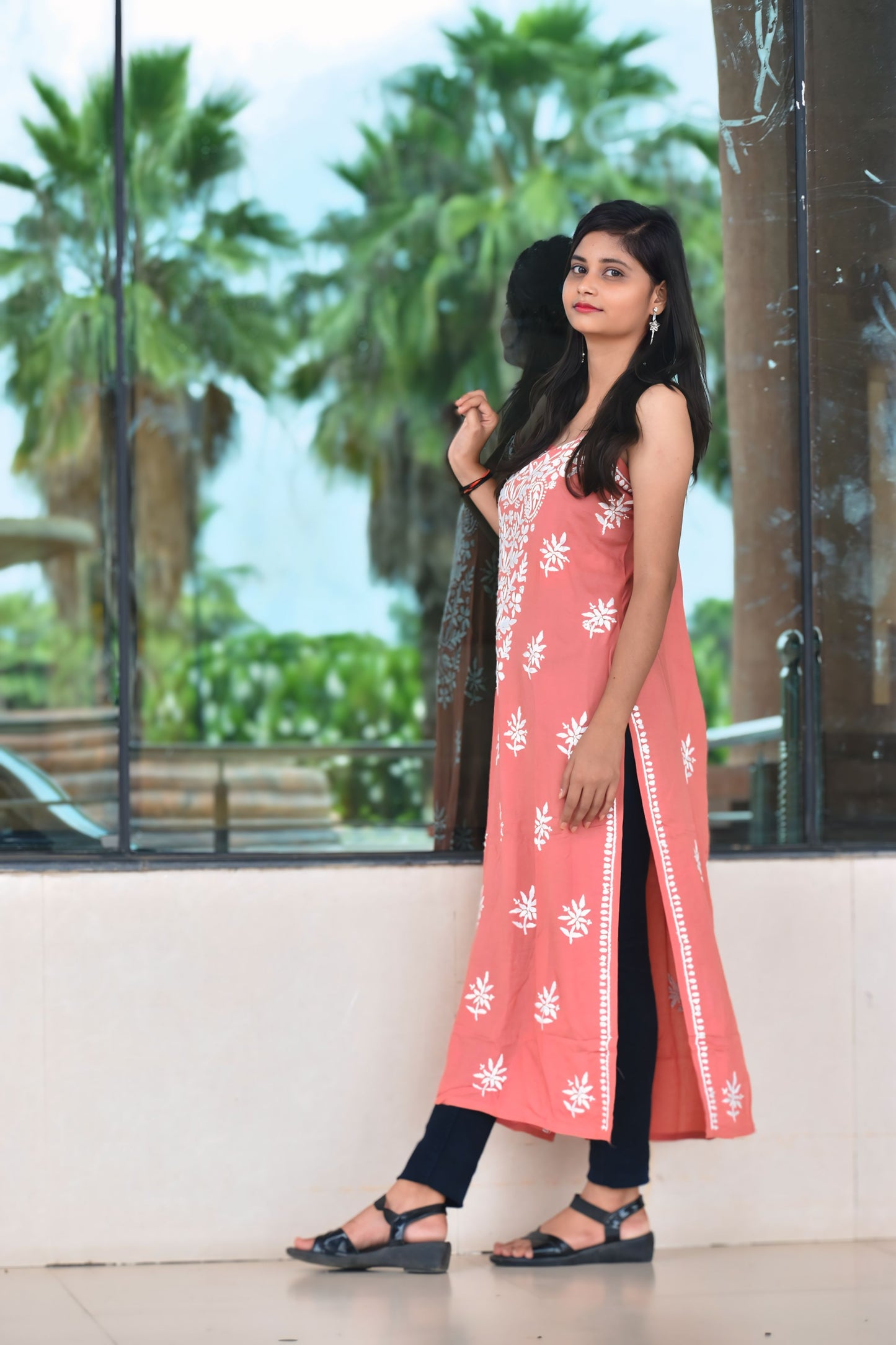 Peach Sukoon Modal Strappy kurta