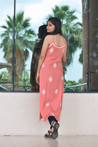 Peach Sukoon Modal Strappy kurta