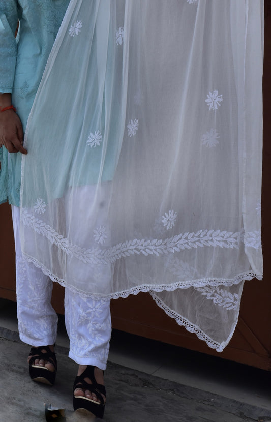 Royal Chikankari Cifon Dupatta