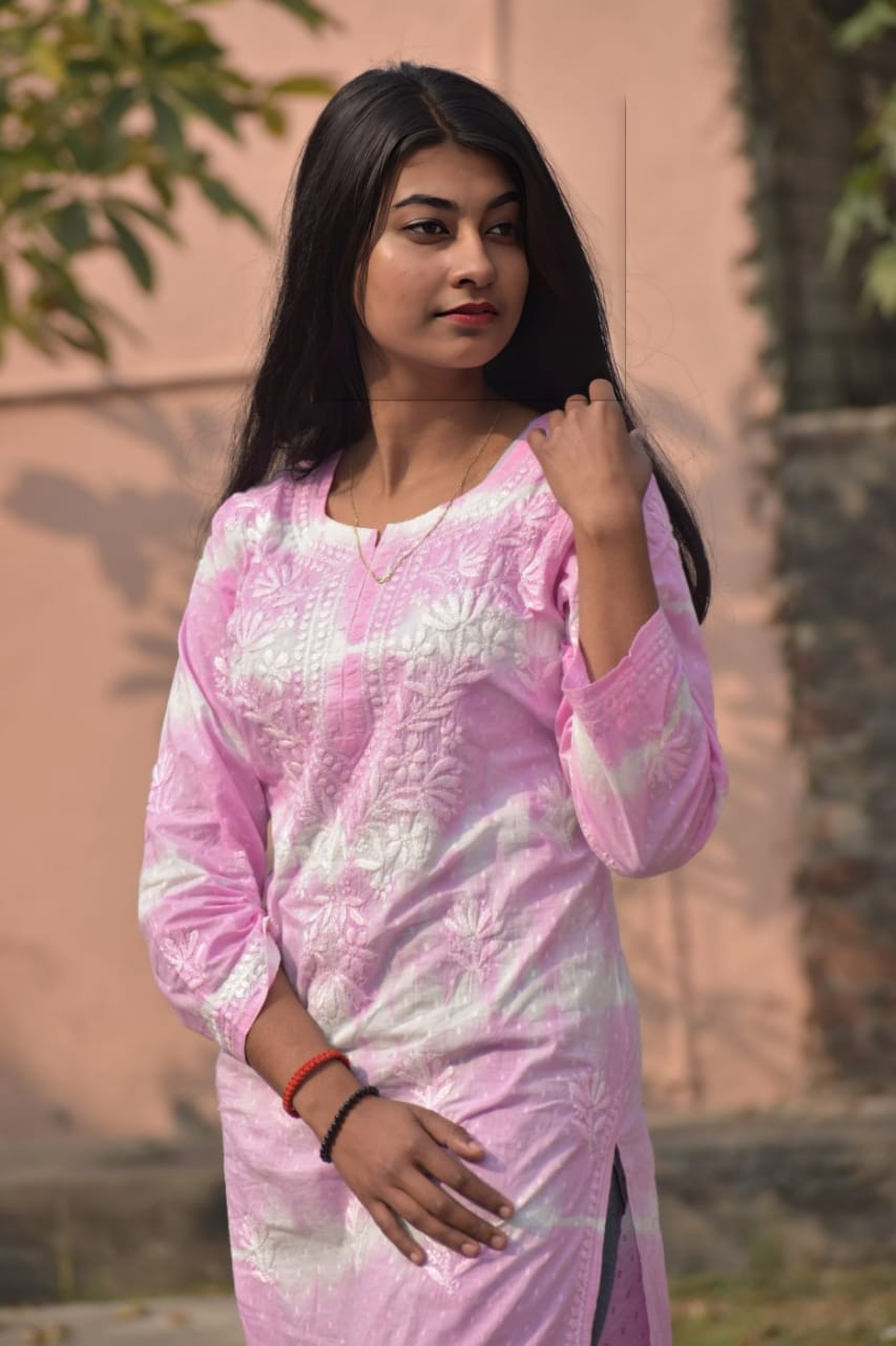 Alisha Dobby Cotton Tie Dye Kurti - ROYAL CHIKAN CREATION™