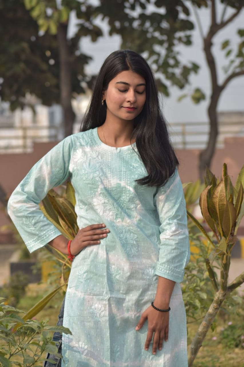 Alisha Dobby Cotton Tie Dye Kurti - ROYAL CHIKAN CREATION™