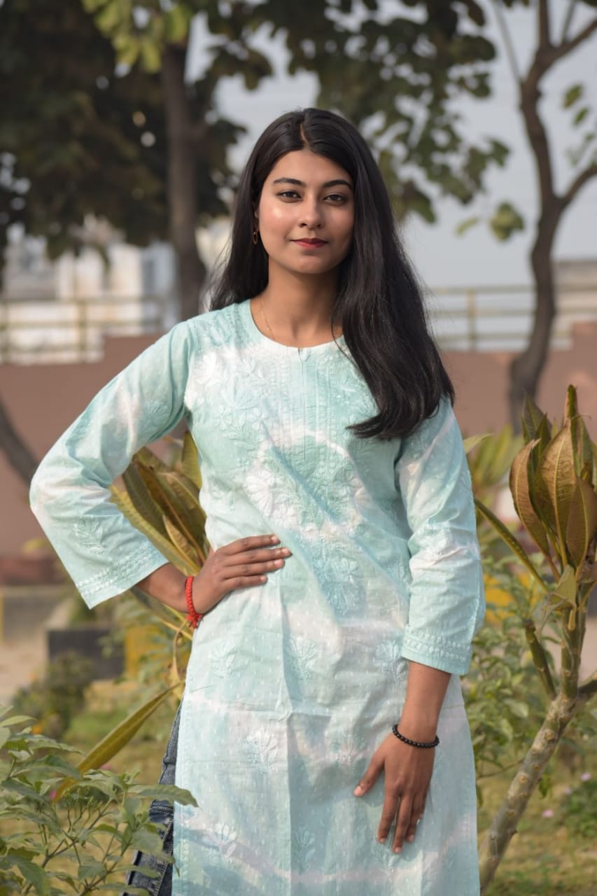 Alisha Dobby Cotton Tie Dye Kurti - ROYAL CHIKAN CREATION™