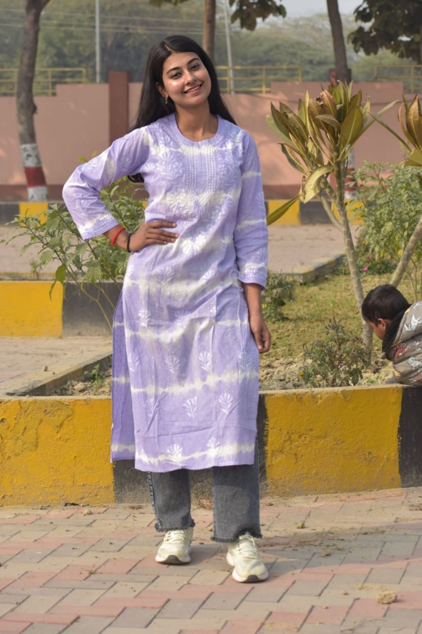 Alisha Dobby Cotton Tie Dye Kurti - ROYAL CHIKAN CREATION™