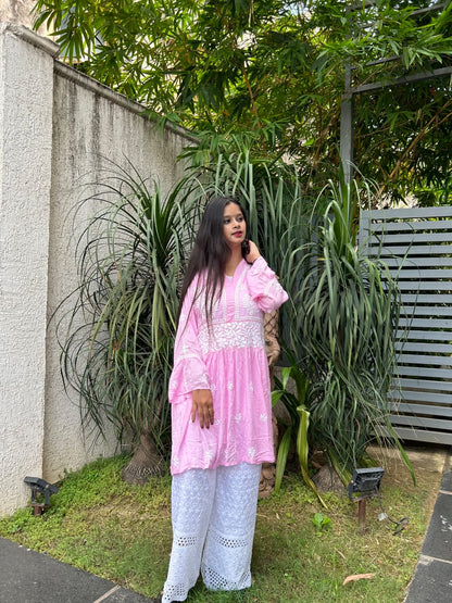 Falak Chikankari Modal Tunic - ROYAL CHIKAN CREATION™