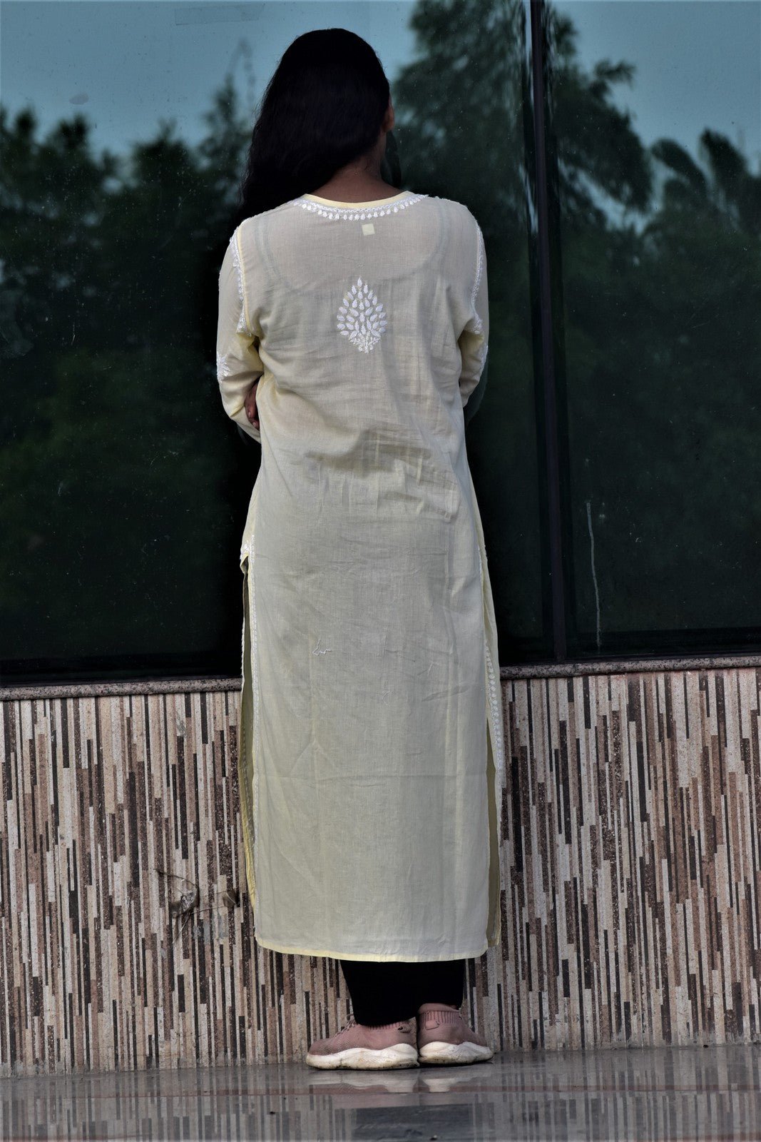 Krisha Cotton Chikankari Kurta - ROYAL CHIKAN CREATION™