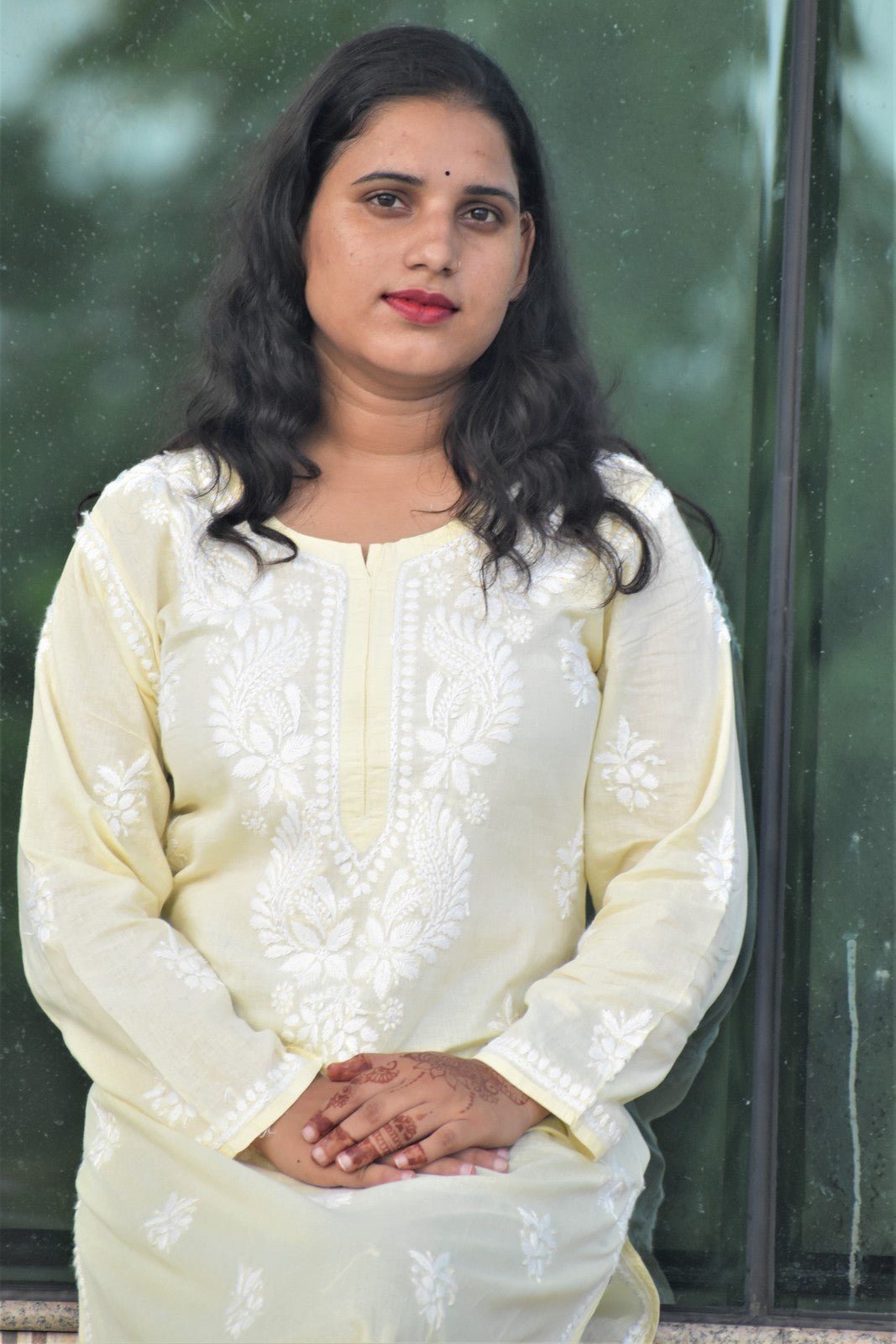 Krisha Cotton Chikankari Kurta - ROYAL CHIKAN CREATION™