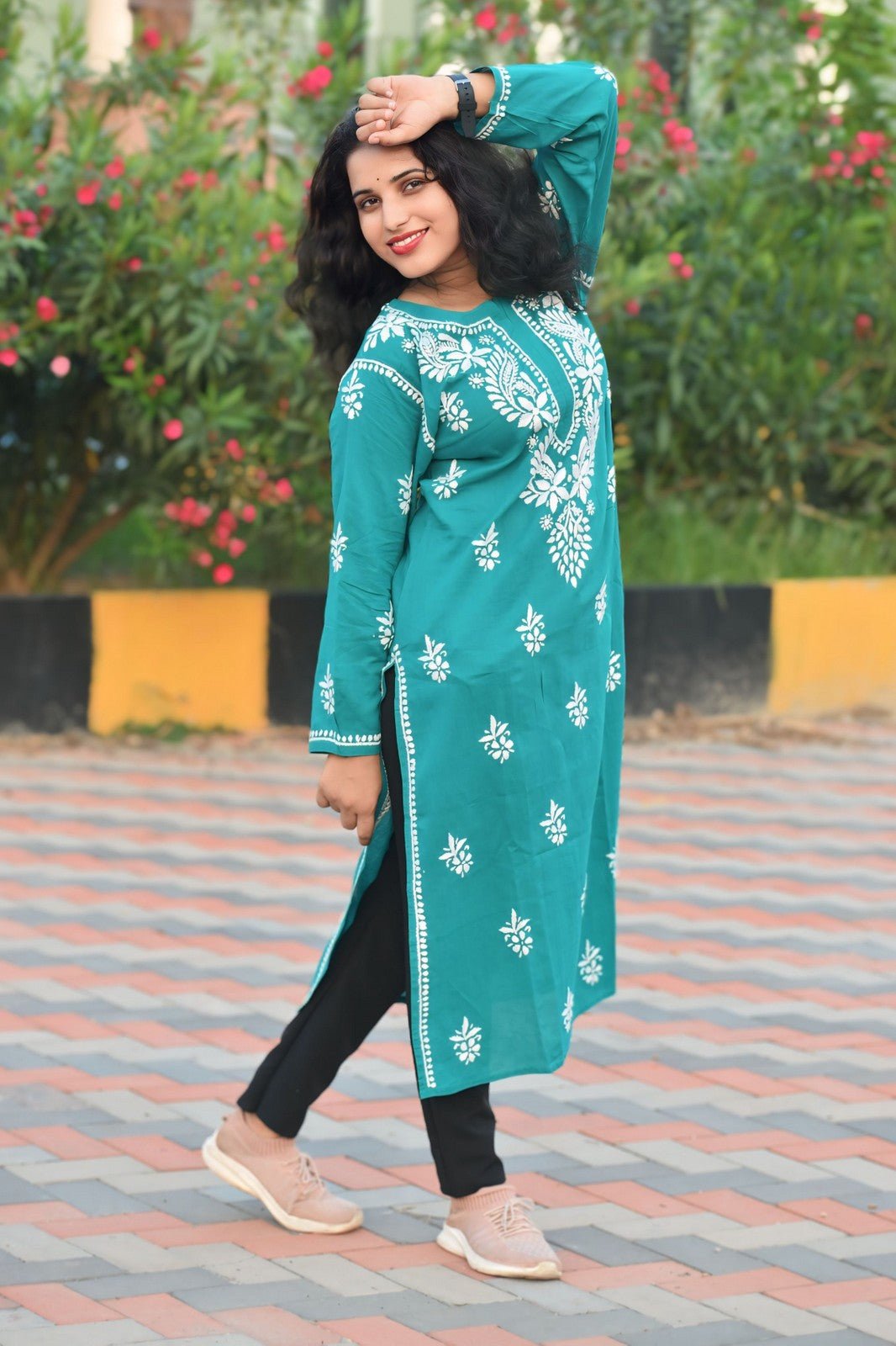 Krisha Cotton Chikankari Kurta - ROYAL CHIKAN CREATION™