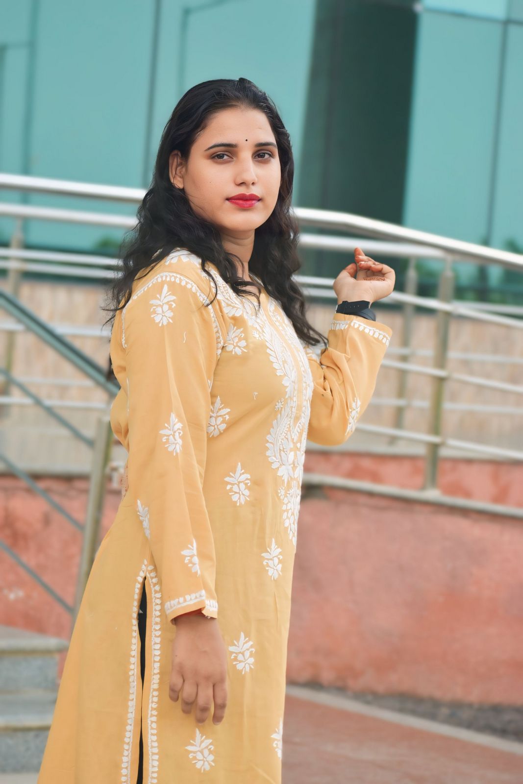 Krisha Cotton Chikankari Kurta - ROYAL CHIKAN CREATION™