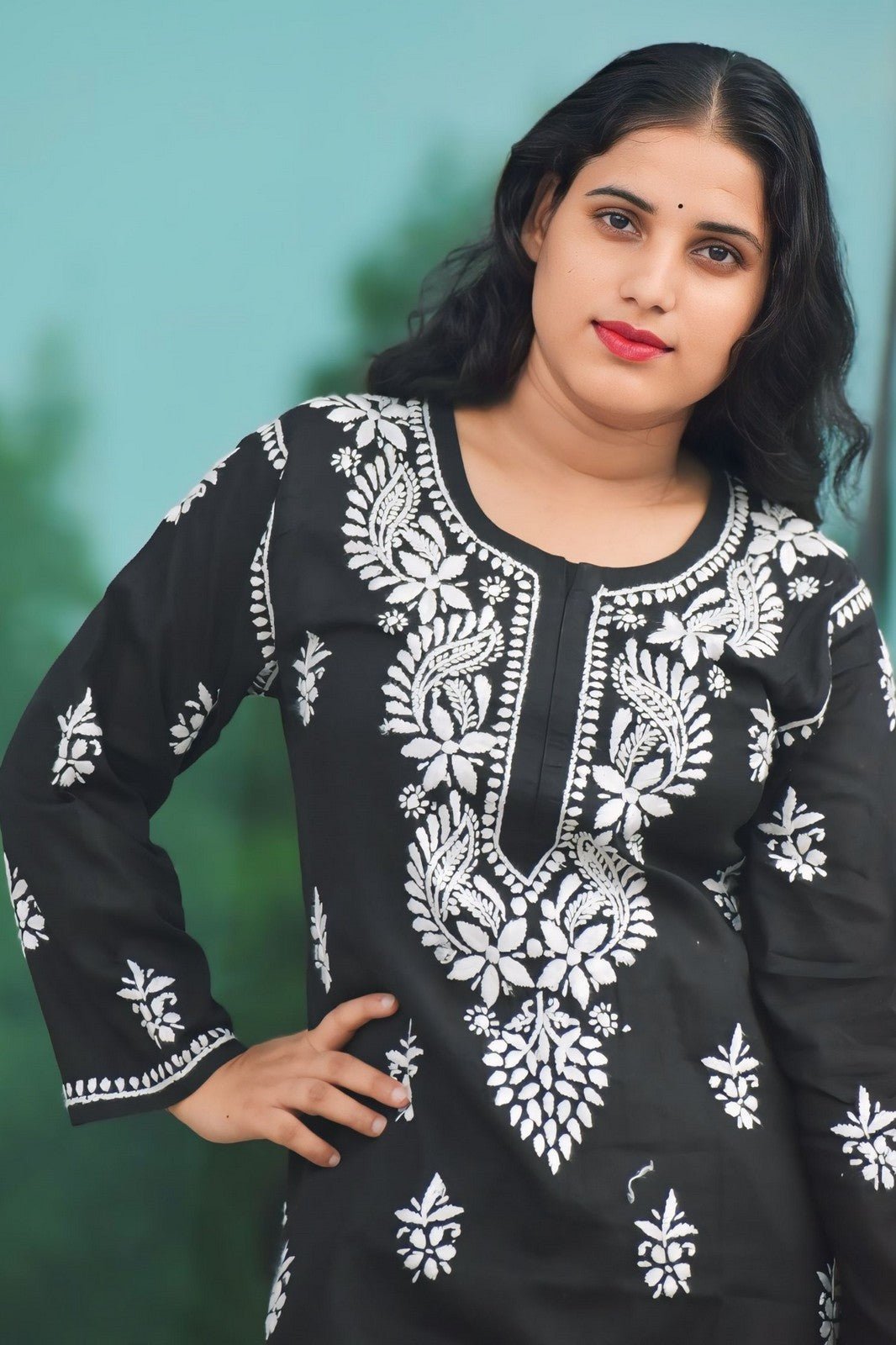 Krisha Cotton Chikankari Kurta - ROYAL CHIKAN CREATION™