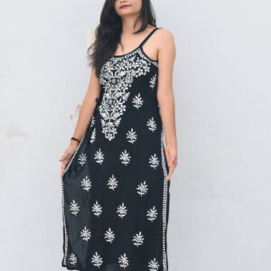 Black Sukoon Modal Strappy kurta