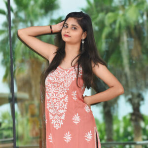 Peach Sukoon Modal Strappy kurta