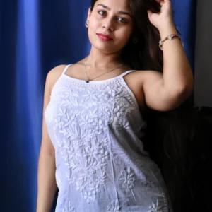 White Sukoon Modal Strappy kurta